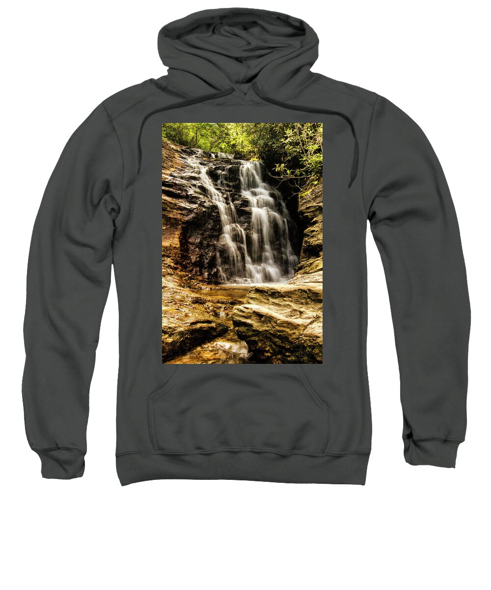 Hanging Rock State Park Sweatshirt featuring the photograph Upper Cascades at Hanging Rock State Park by Bob Decker