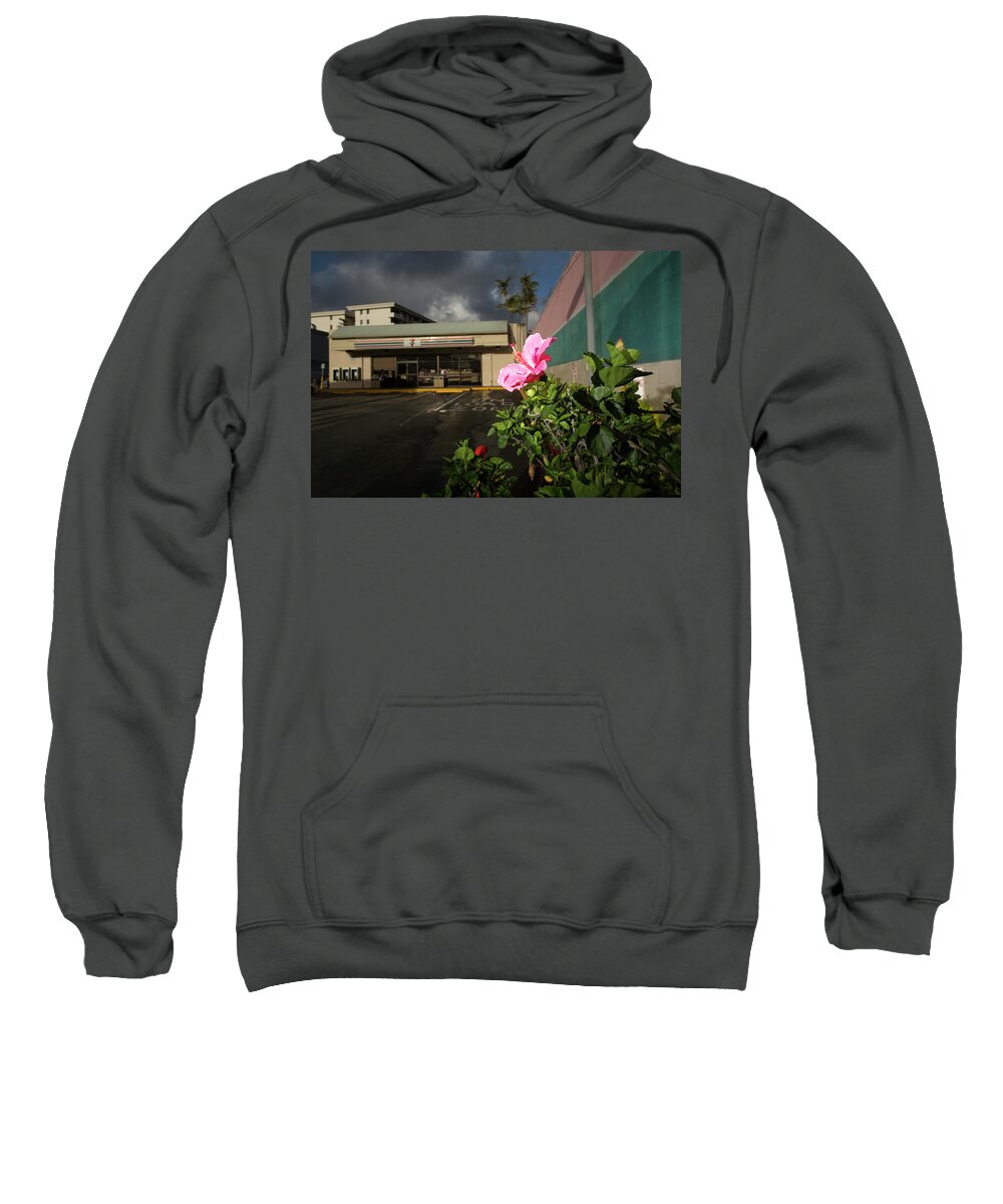 Hibiscus Sweatshirt featuring the photograph Urban Hawaii 1 by Joseph Philipson