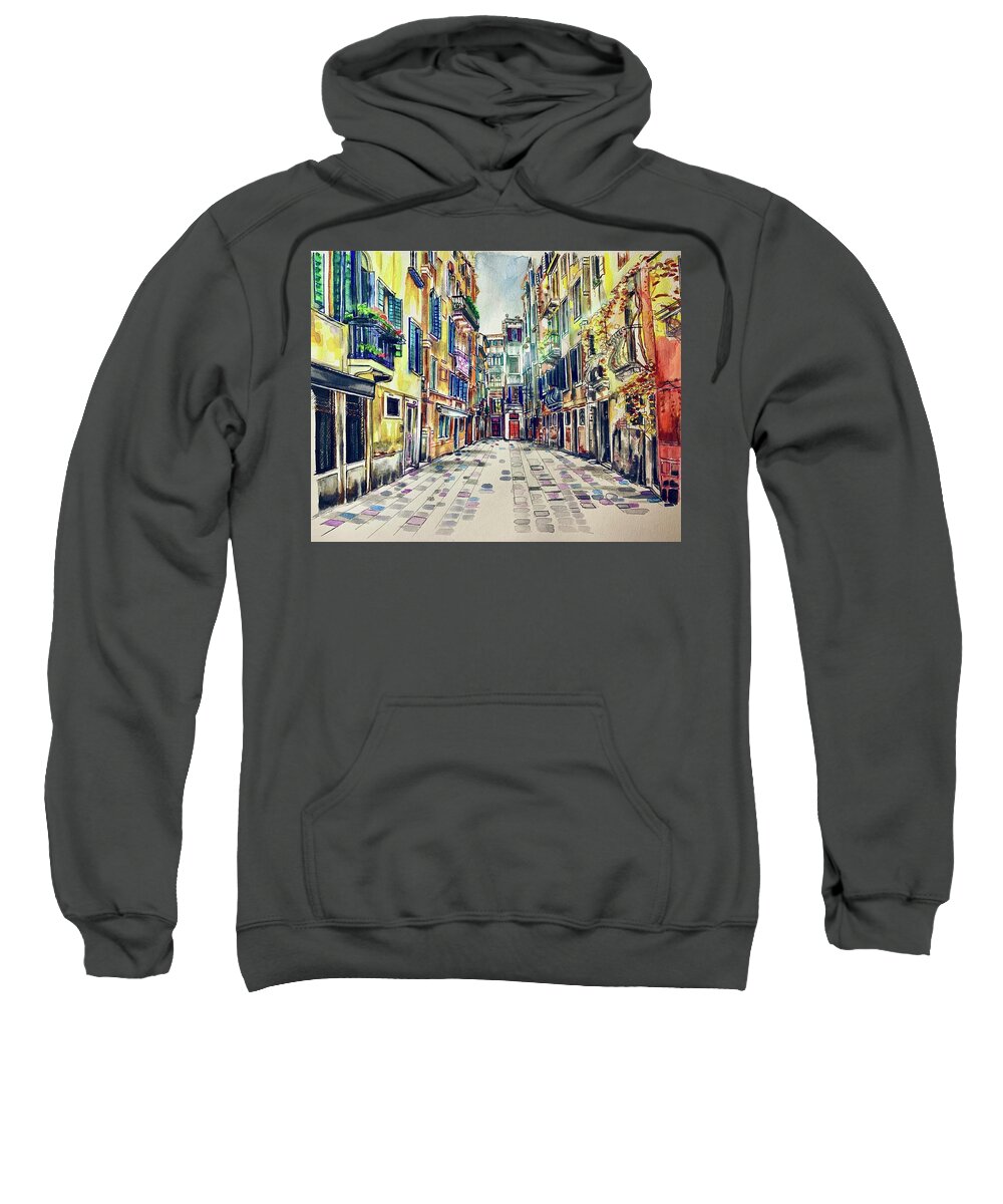 Architecture Sweatshirt featuring the painting Veritas by Try Cheatham