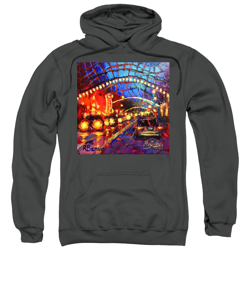 Cars Sweatshirt featuring the painting Vibrant Short North Abstract #10 by Robie Benve