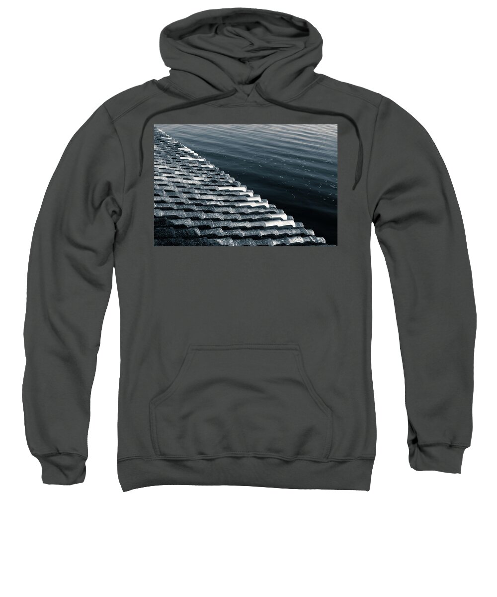 Mediterranean Sweatshirt featuring the photograph View of the river from the rooftop. Algarve by Angelo DeVal