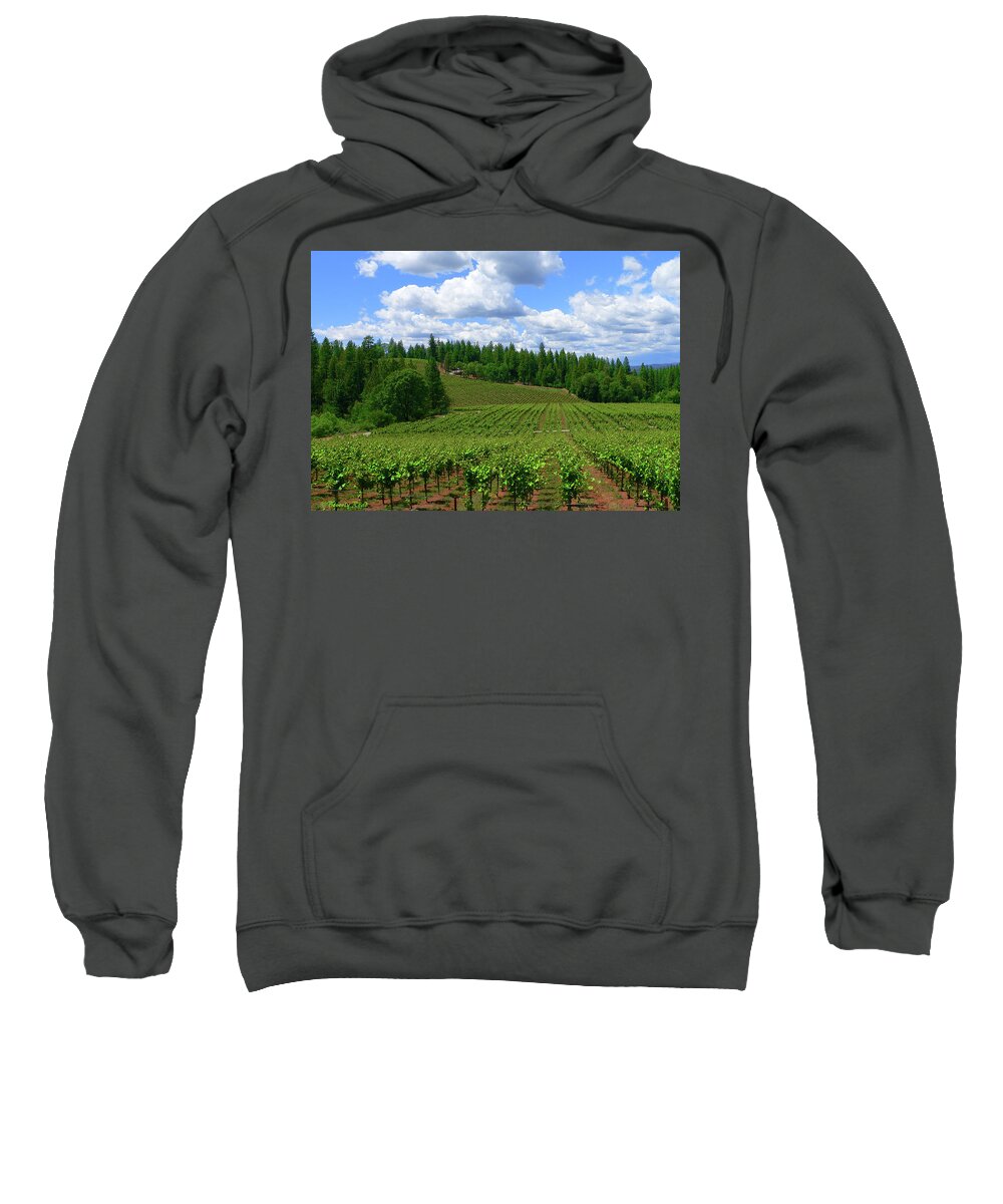 Vineyard Sweatshirt featuring the photograph Vineyard in June by Beverly Read