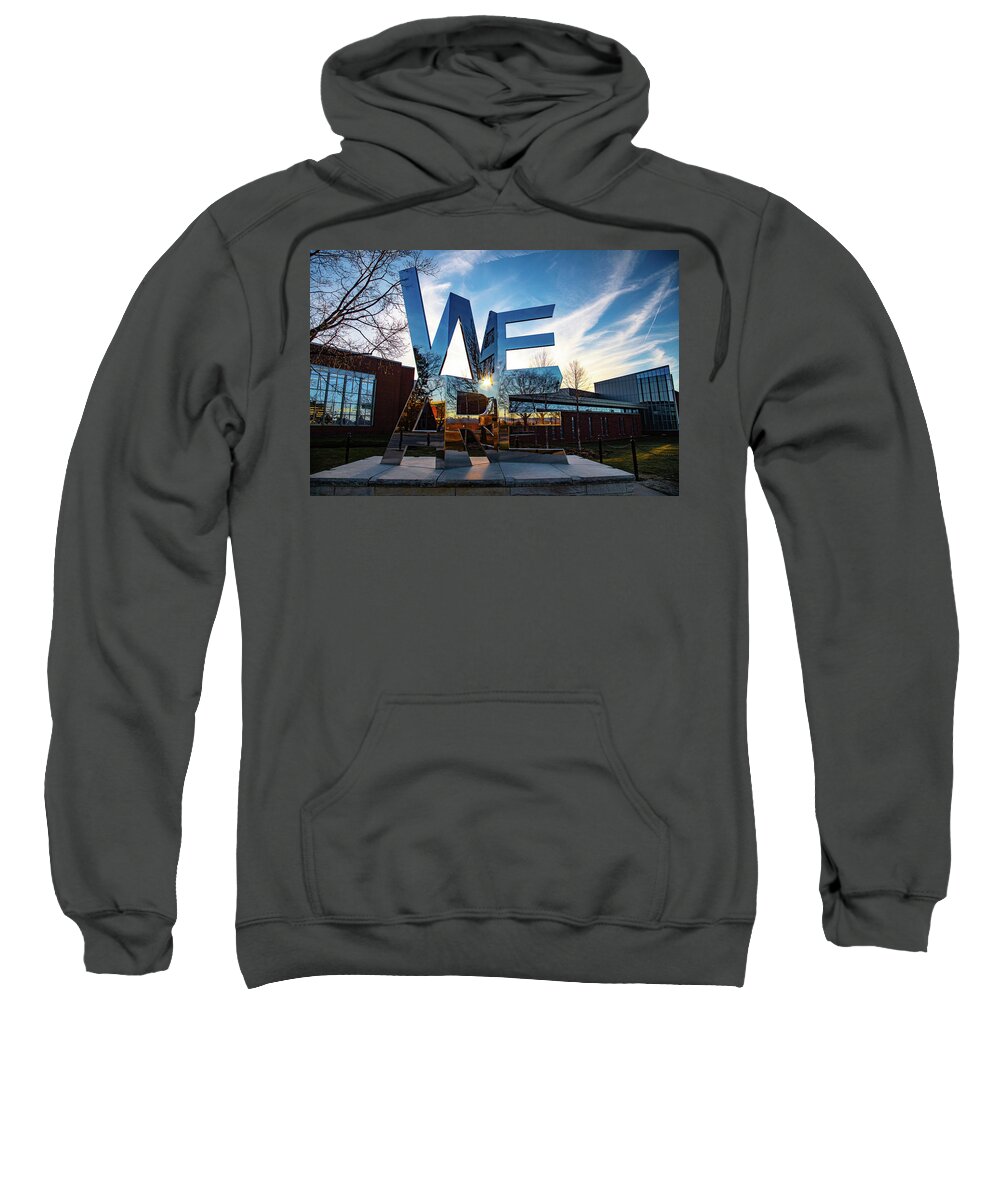 State College Pennsylvania Sweatshirt featuring the photograph We Are statue at Penn State University by Eldon McGraw