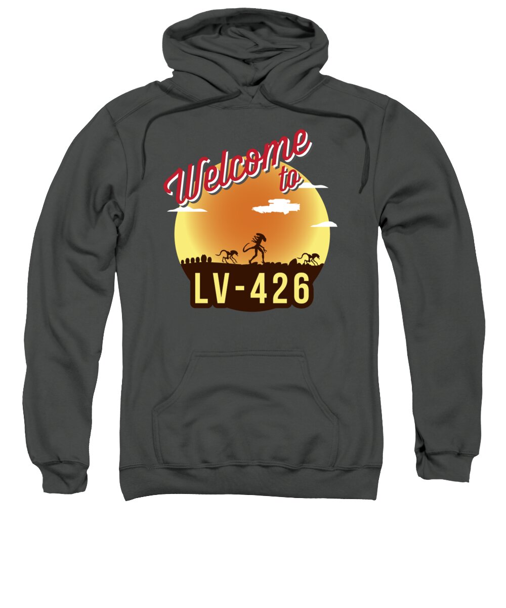 Welcome To LV-426 Alien Adult Pull-Over Hoodie by Brett J