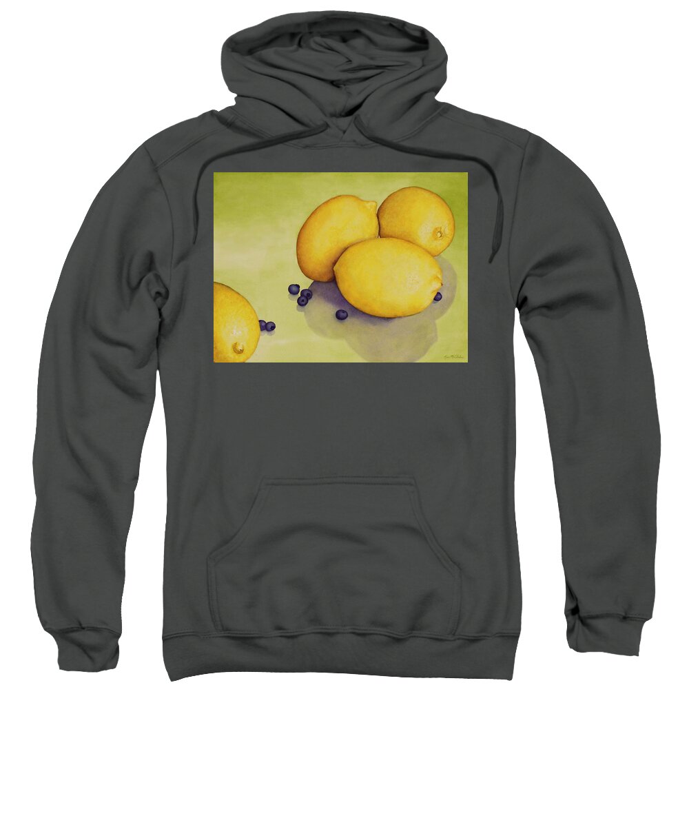 Kim Mcclinton Sweatshirt featuring the painting When Life Gives You Lemons by Kim McClinton