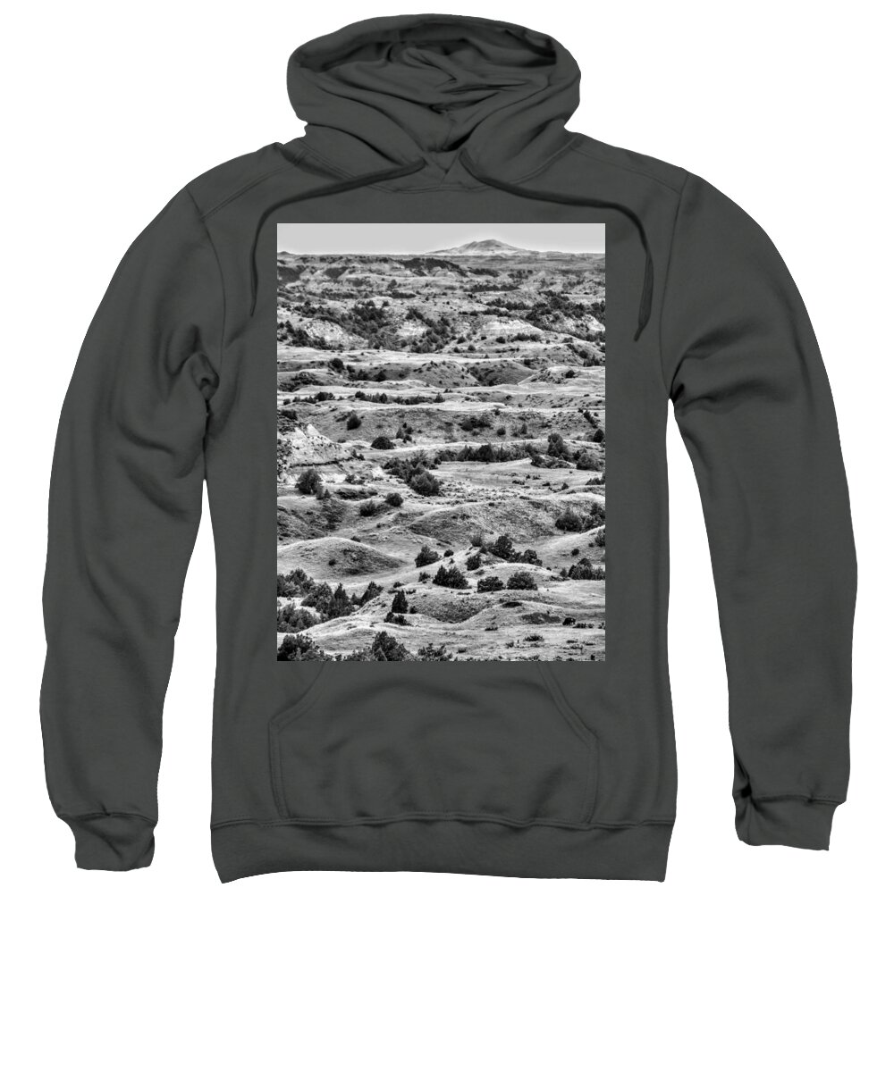 Badlands Sweatshirt featuring the photograph Where Buffalo Roam by Amanda R Wright