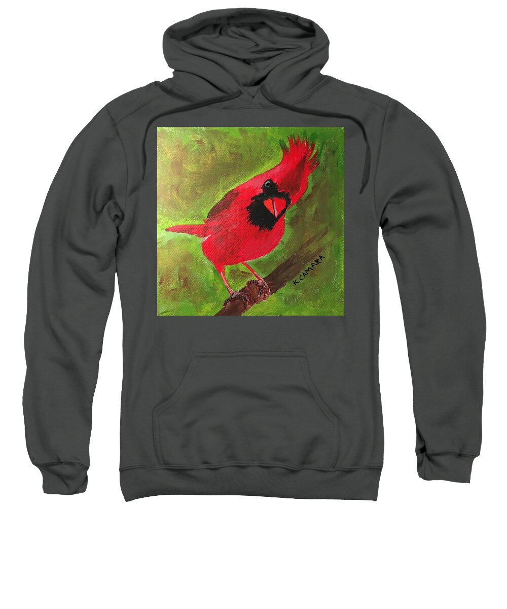 Pets Sweatshirt featuring the painting Where's My Food by Kathie Camara