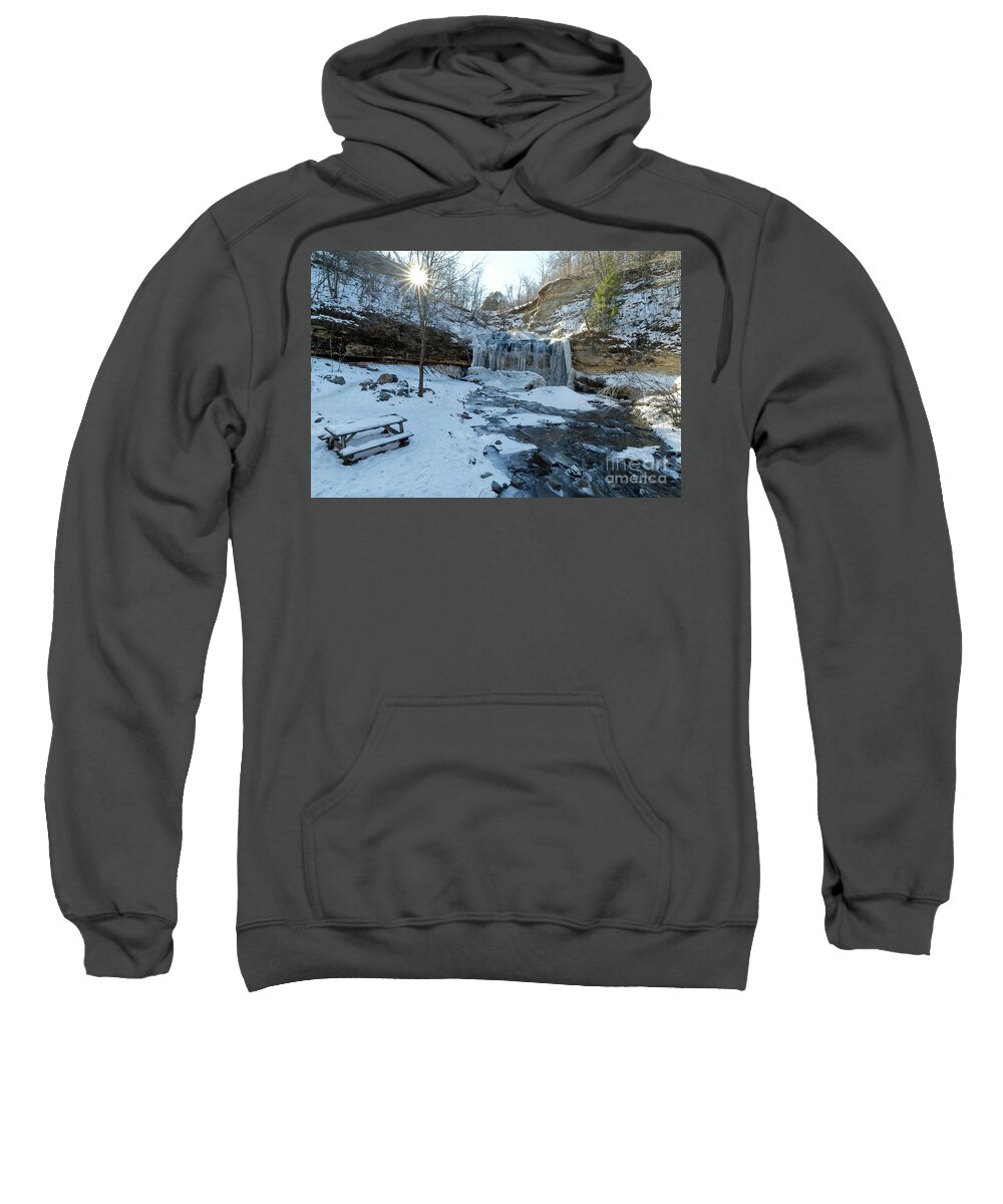 Waterfall Sweatshirt featuring the photograph Wilke Glenn and Cascade Falls by Natural Focal Point Photography