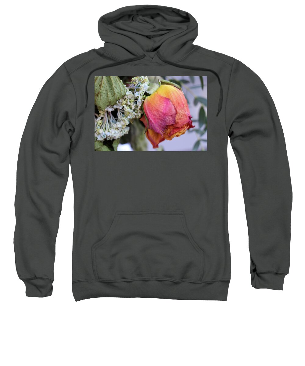 Bouquet Sweatshirt featuring the photograph Wilted Beauty by Mary Anne Delgado