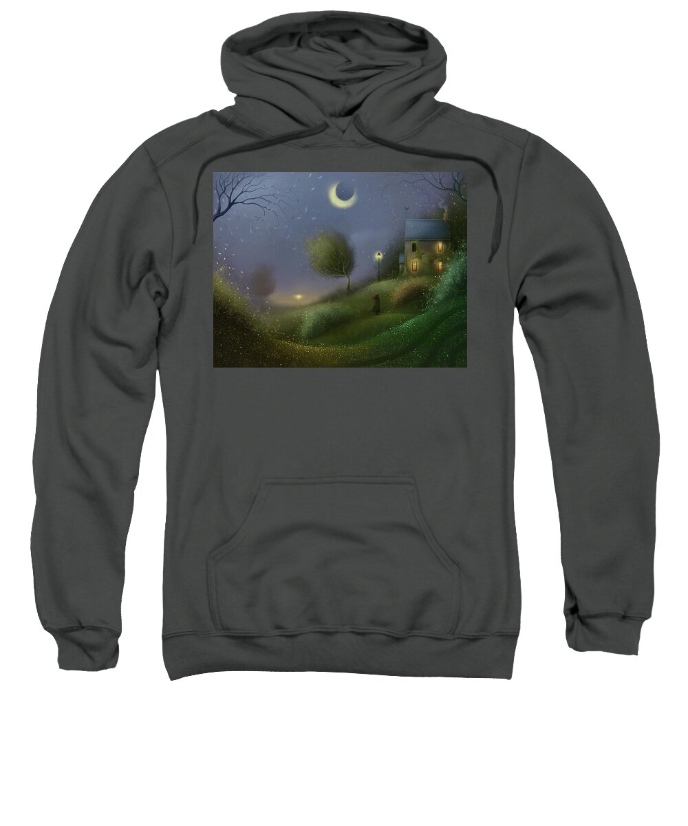Wildlife Sweatshirt featuring the painting Windy Heights by Joe Gilronan
