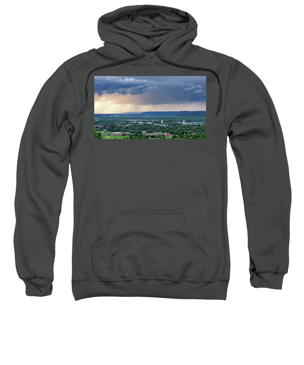 Garvin Sweatshirt featuring the photograph Winona Aerial #2 by Al Mueller