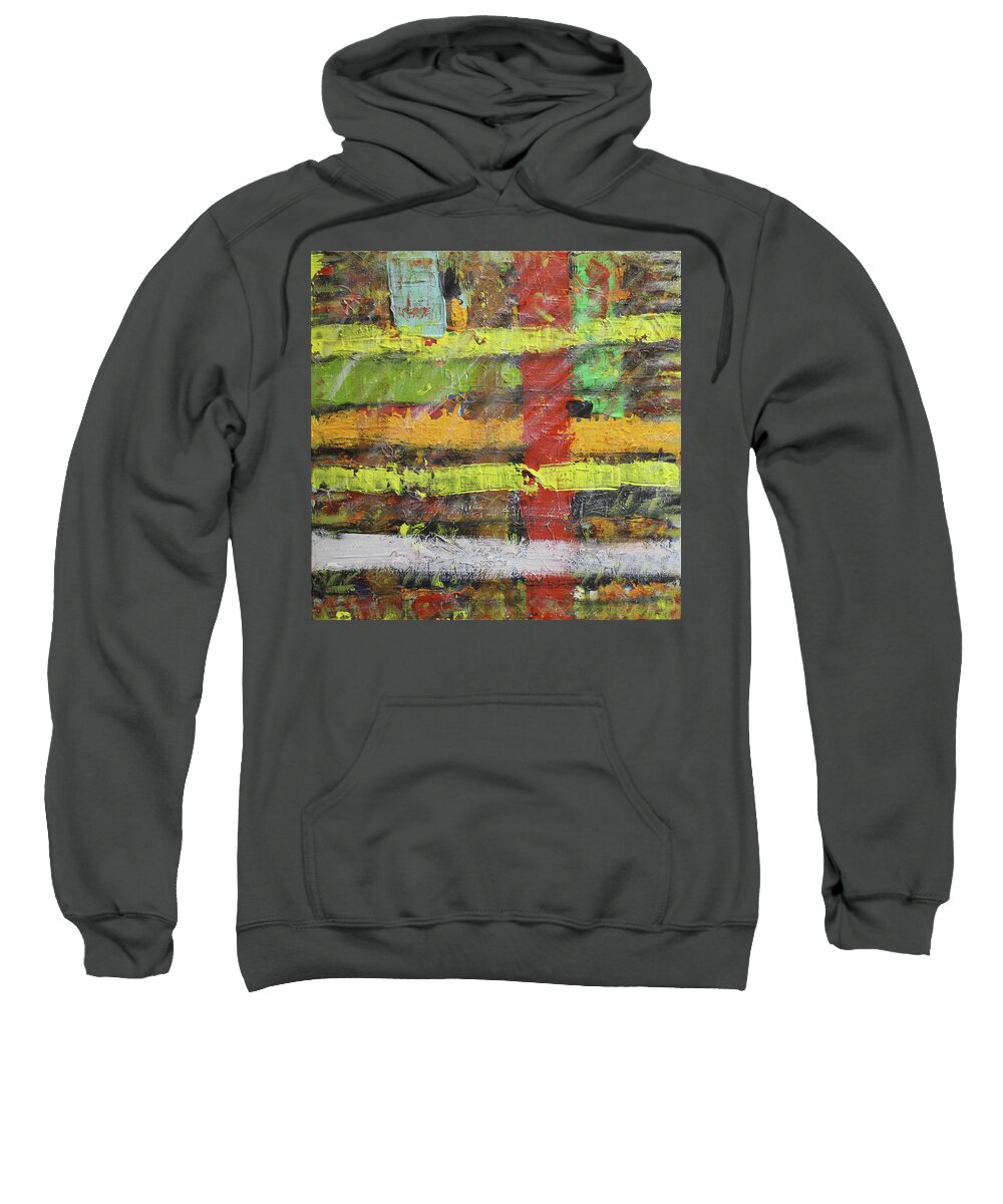 Colorado Sweatshirt featuring the painting Winter at the Sod Home by Pam O'Mara