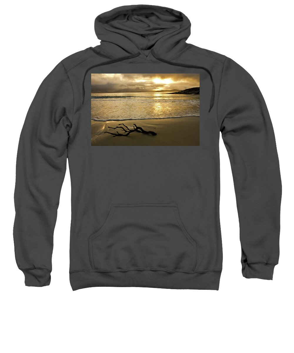 Donegal Sweatshirt featuring the photograph Winter Sunset - Downings, Donegal by John Soffe