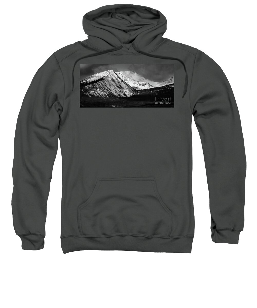 Black And White Sweatshirt featuring the photograph Winter Valley by Seth Betterly