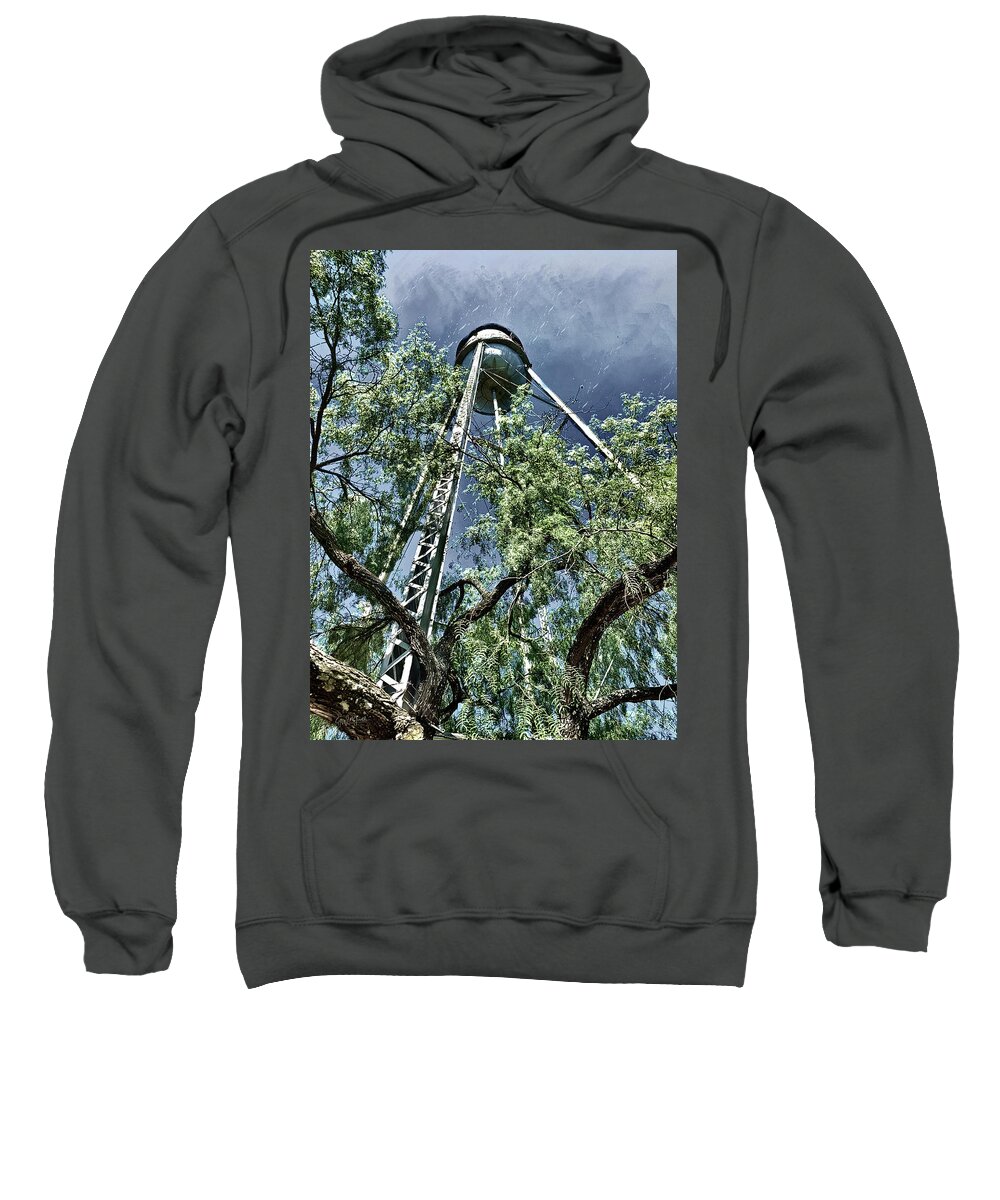 Water Sweatshirt featuring the photograph Winter Watertower w/signature by GW Mireles