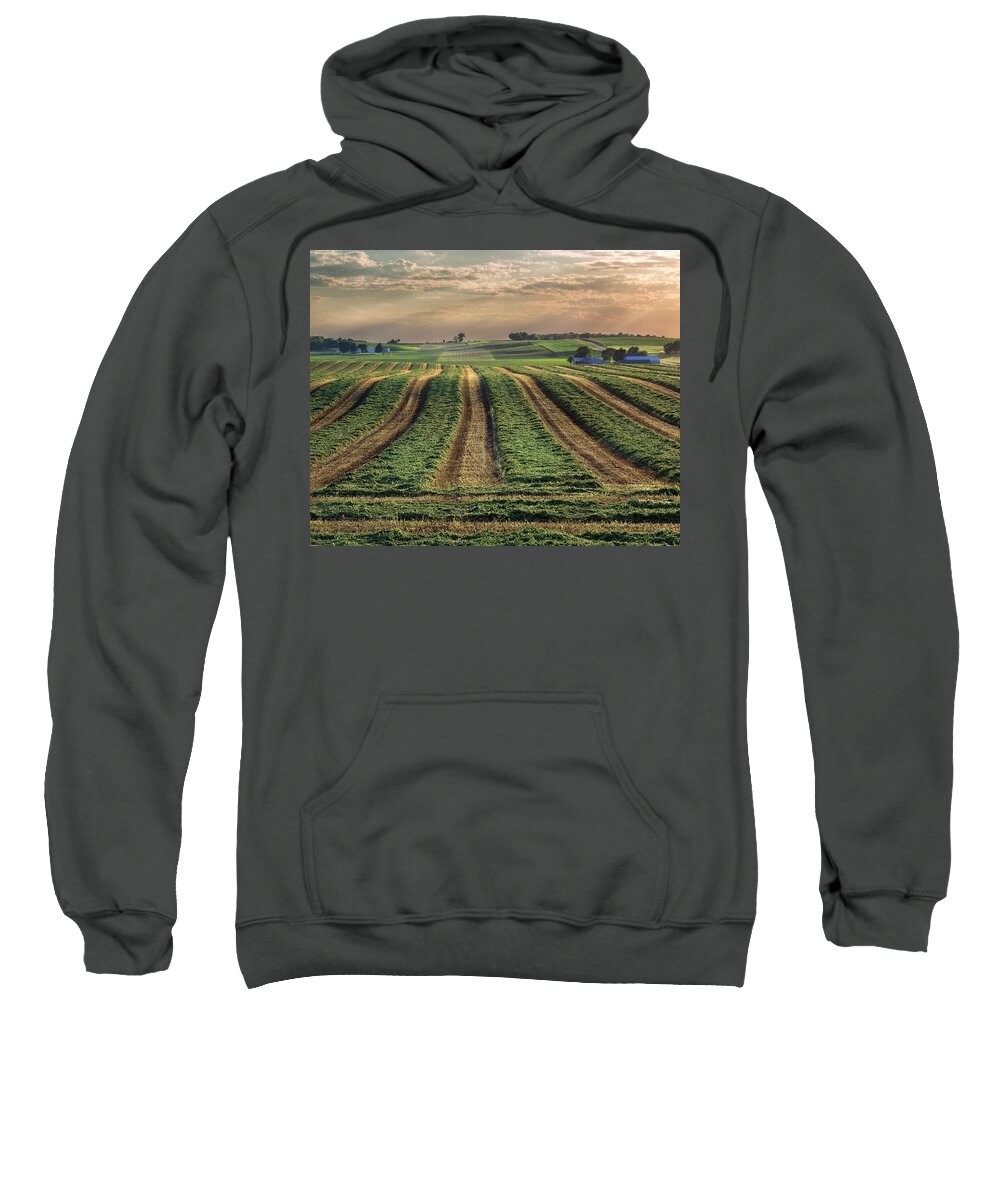 Wisconsin Field Sweatshirt featuring the photograph Wisconsin Field by Nate Brack