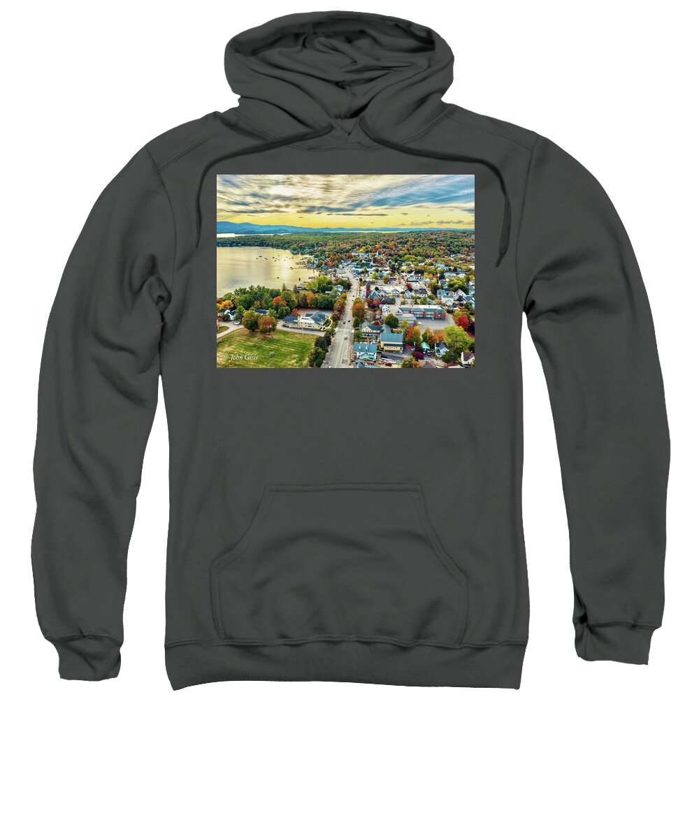 Aerial View Sweatshirt featuring the photograph Wolfeboro by John Gisis