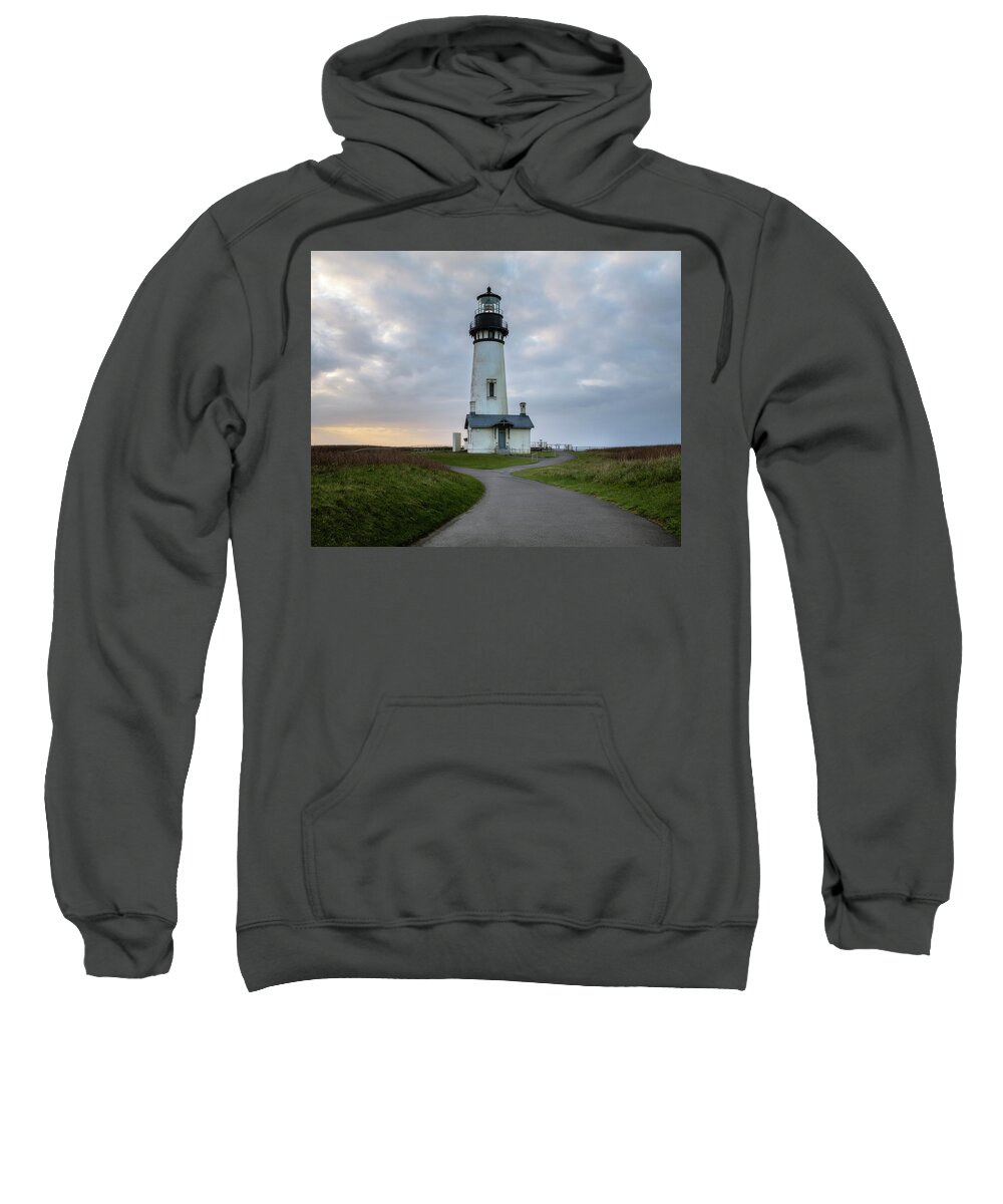 Yaquina Head Lighthouse Sweatshirt featuring the photograph Yaquina Head Lighthouse by Catherine Avilez