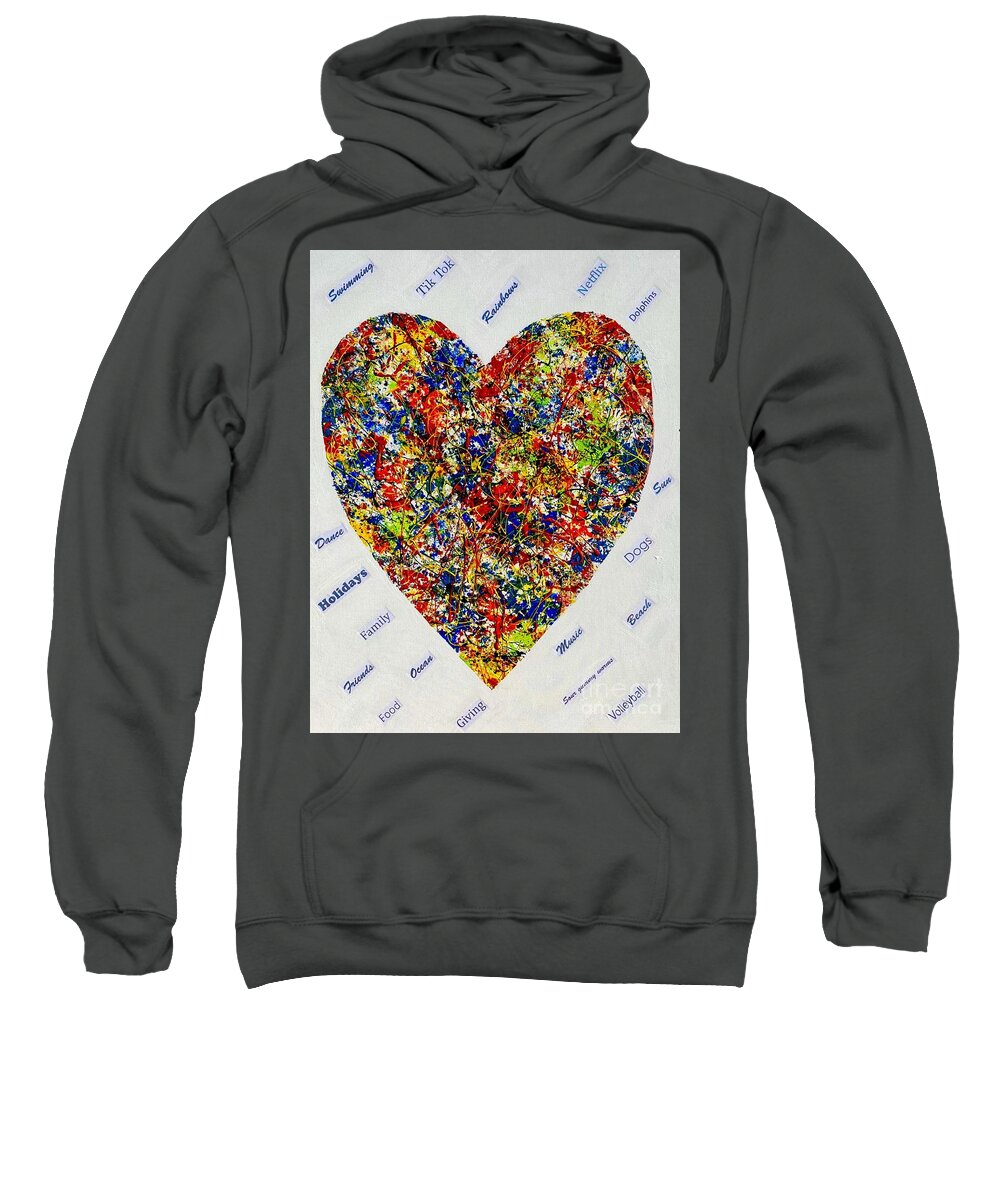  Sweatshirt featuring the painting Zoom by Cynthia Hudson