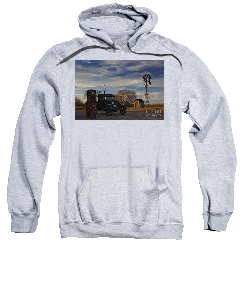 Americana Sweatshirt featuring the photograph A lost era by Keith Kapple