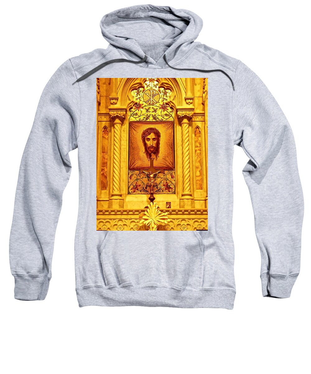 Mysterious Sweatshirt featuring the photograph St. Patrick NYC Altar by Joan Reese