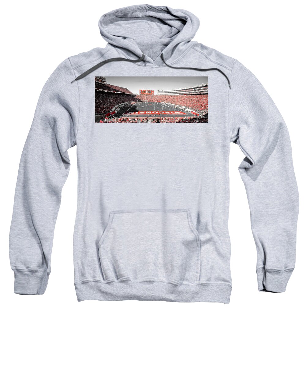 Camp Sweatshirt featuring the photograph 0813 Camp Randall Stadium Panorama by Steve Sturgill
