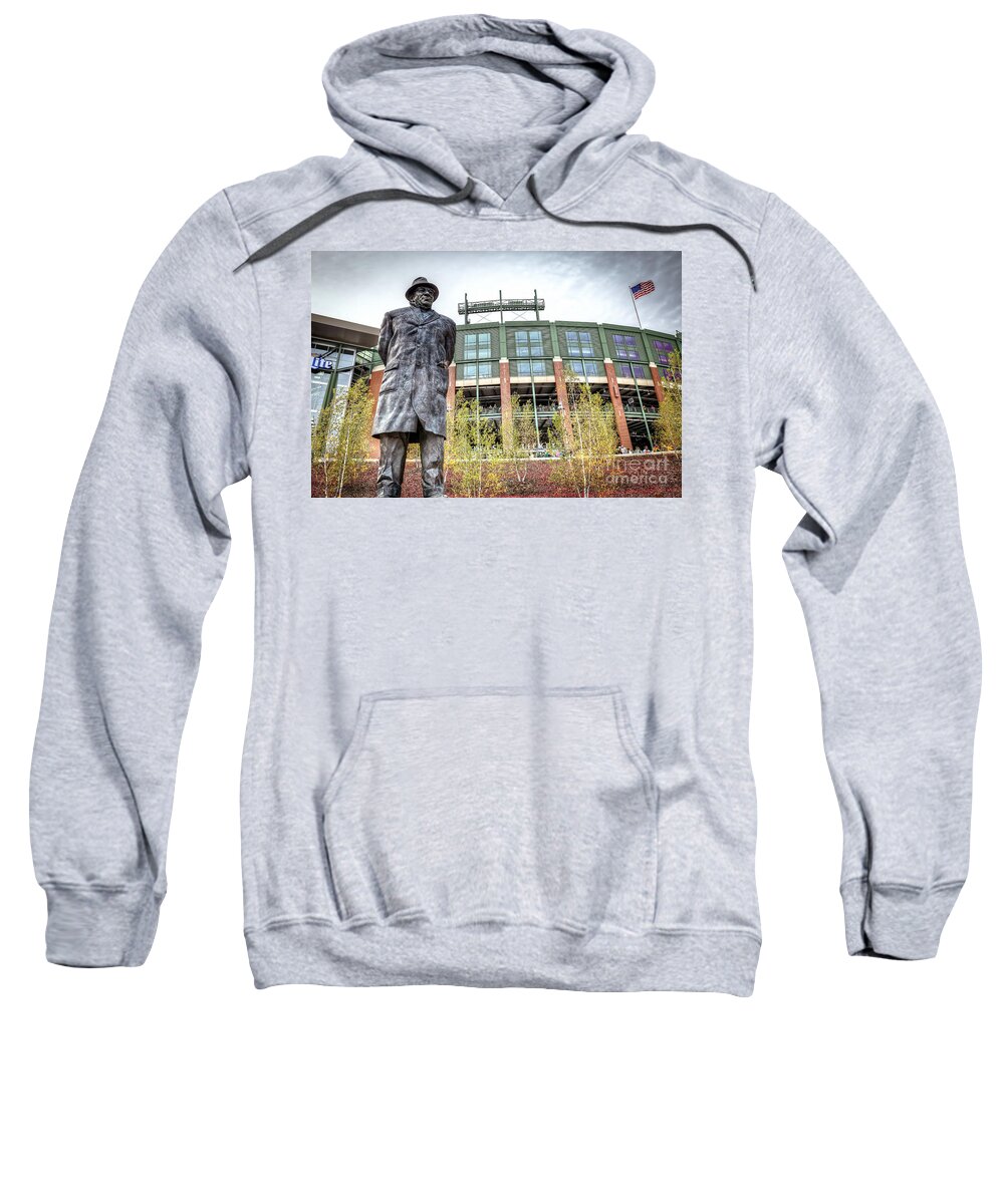 Vince Sweatshirt featuring the photograph 0853 Lombardi Statue by Steve Sturgill