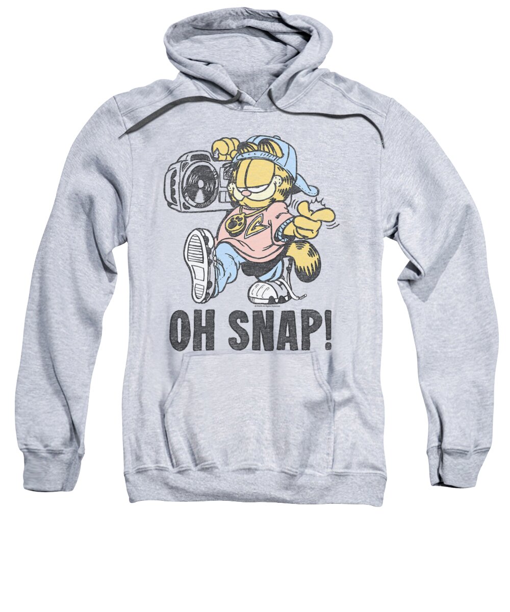 Garfield Sweatshirt featuring the digital art Garfield - Oh Snap #1 by Brand A
