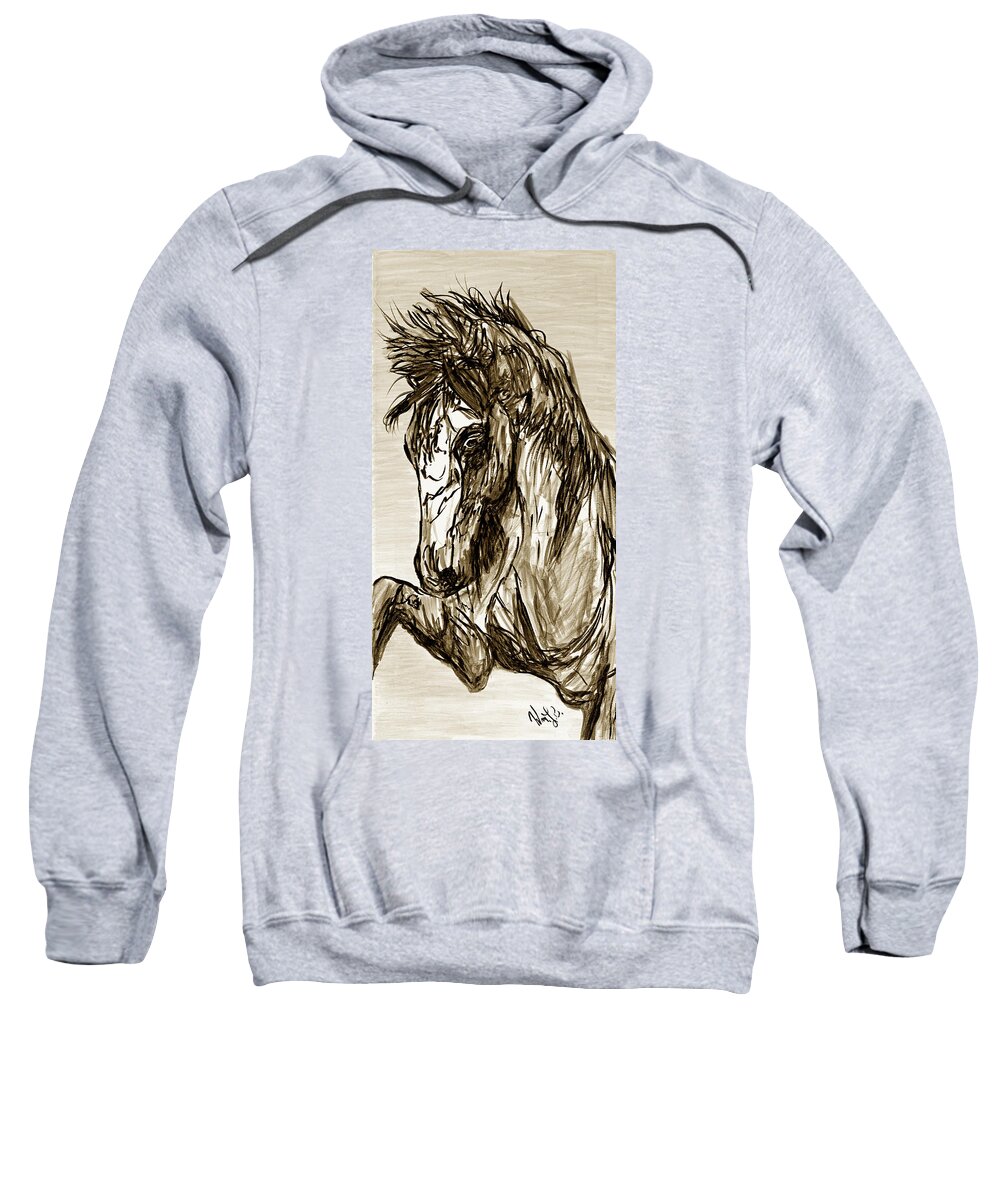 Texas Sweatshirt featuring the photograph Horse Twins II by Erich Grant