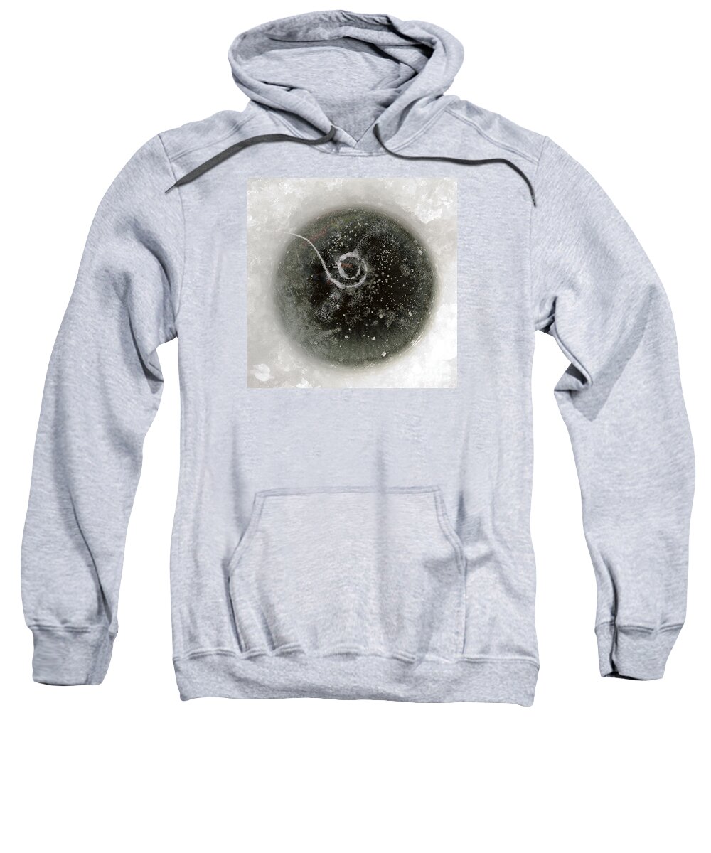 Ice Sweatshirt featuring the photograph Ice fishing hole #3 by Steven Ralser