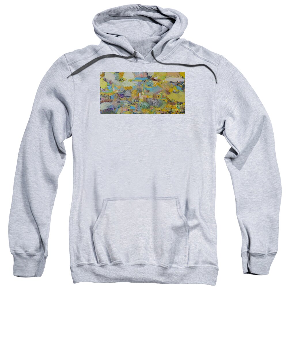 Olandscape Sweatshirt featuring the painting Lights Camera Action by Allan P Friedlander