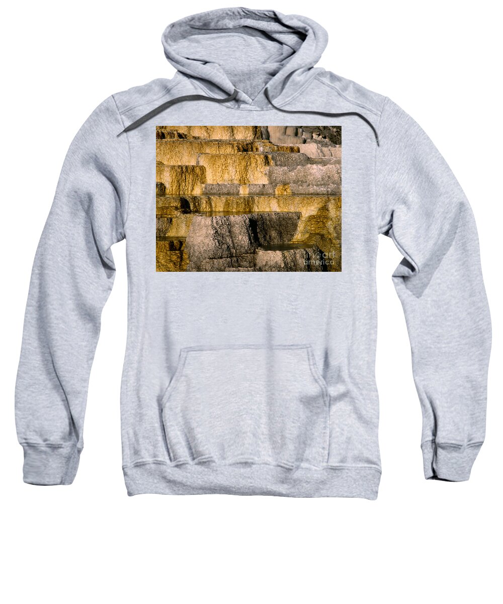 Thermal Spring Sweatshirt featuring the photograph Minerva Terrace #1 by Tracy Knauer