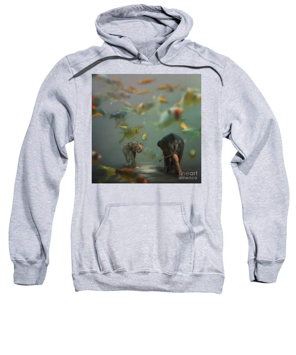 Elephant Sweatshirt featuring the photograph Mornin' by Martine Roch