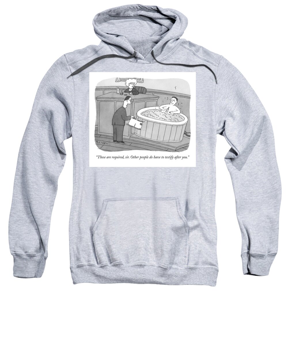 Pants Sweatshirt featuring the drawing Within A Courtroom #1 by Peter C. Vey