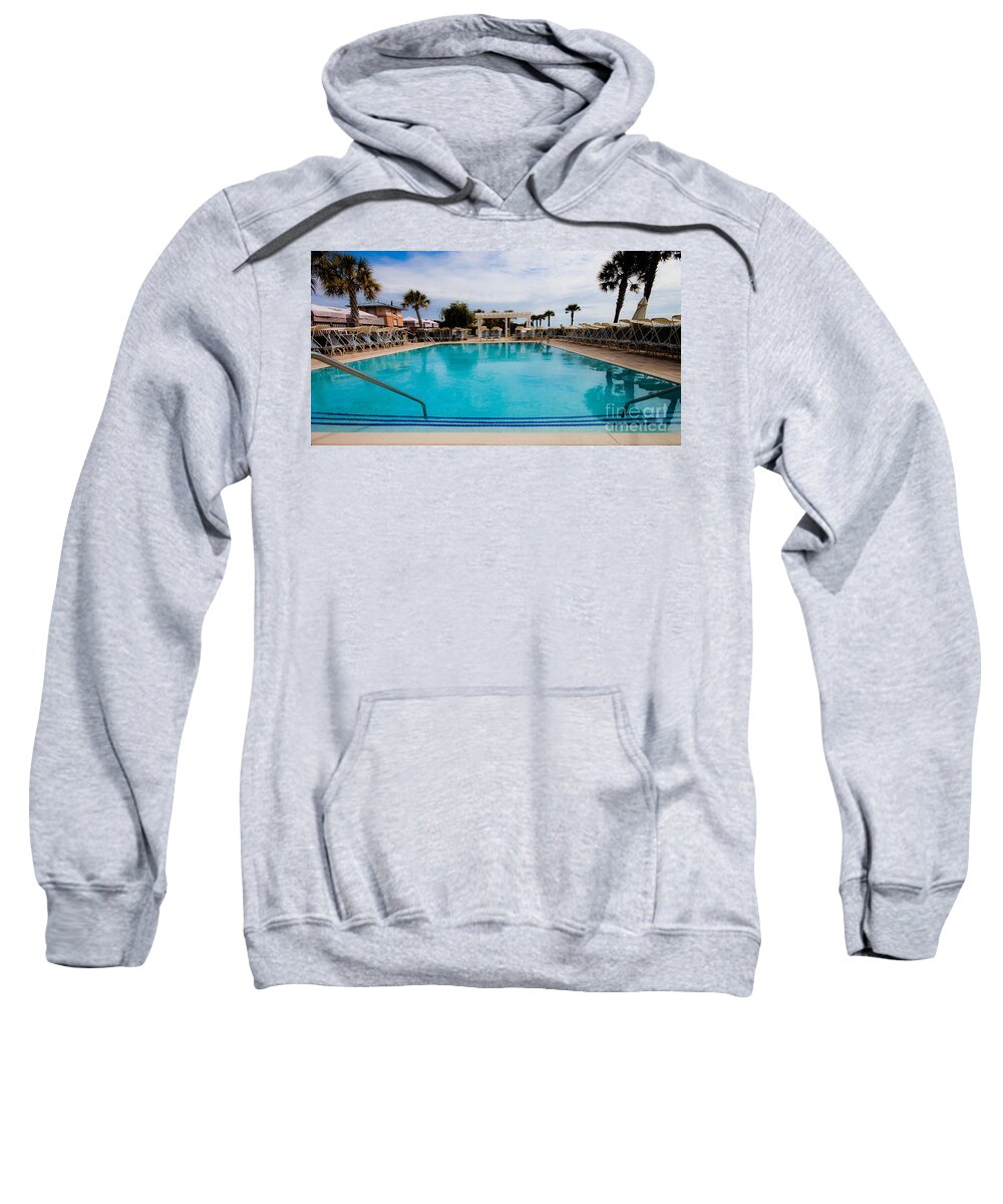 Architecture Sweatshirt featuring the photograph Infinity Pool #3 by Thomas Marchessault