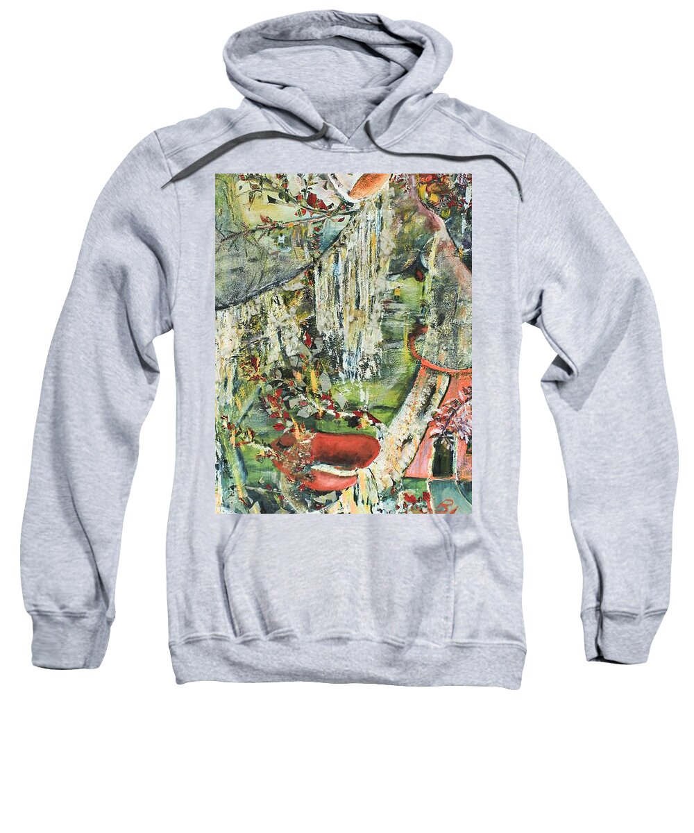 Landscape Sweatshirt featuring the painting Island Wonder by Peggy Blood
