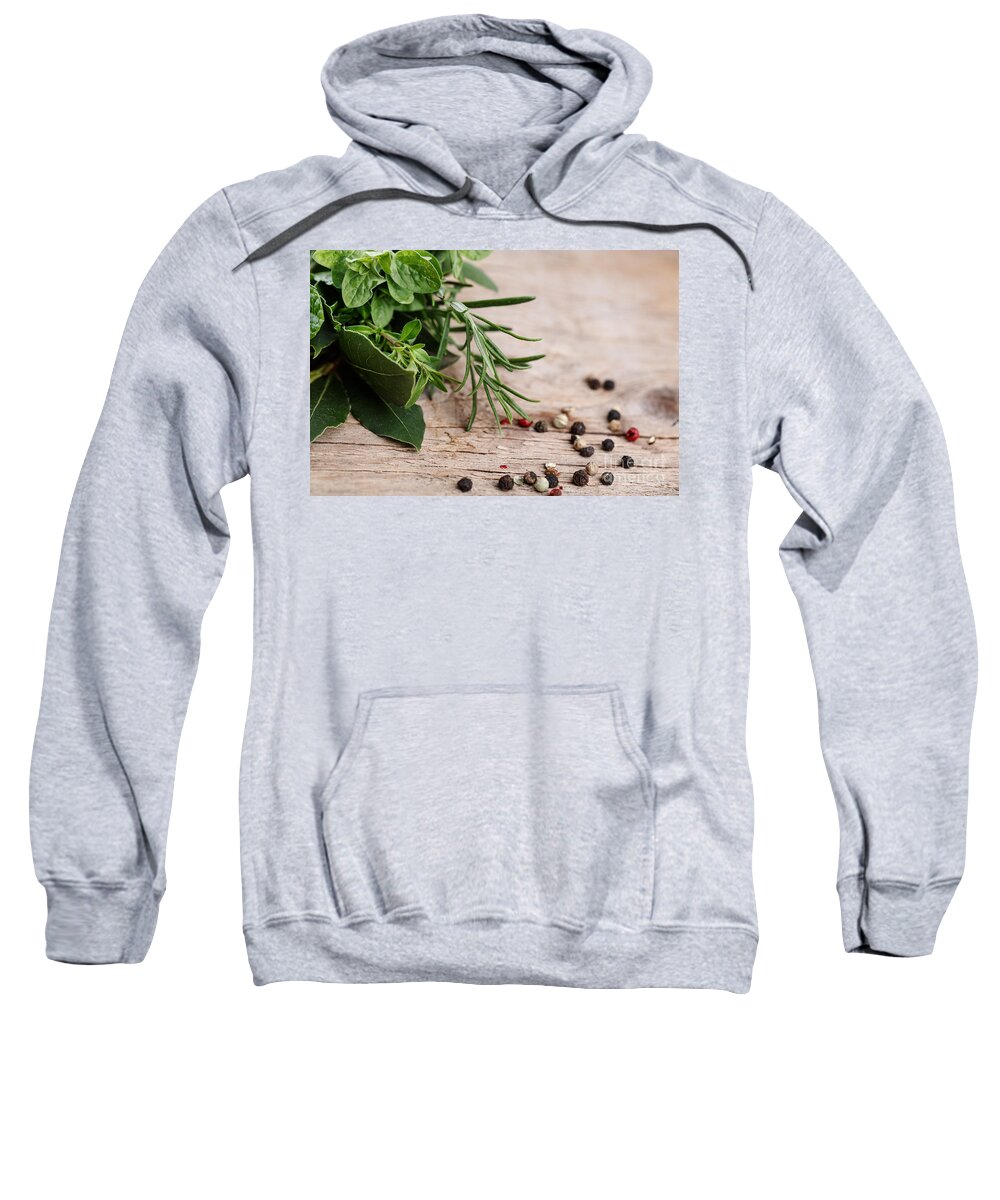 Lorel Sweatshirt featuring the photograph Kitchen Herbs #2 by Nailia Schwarz