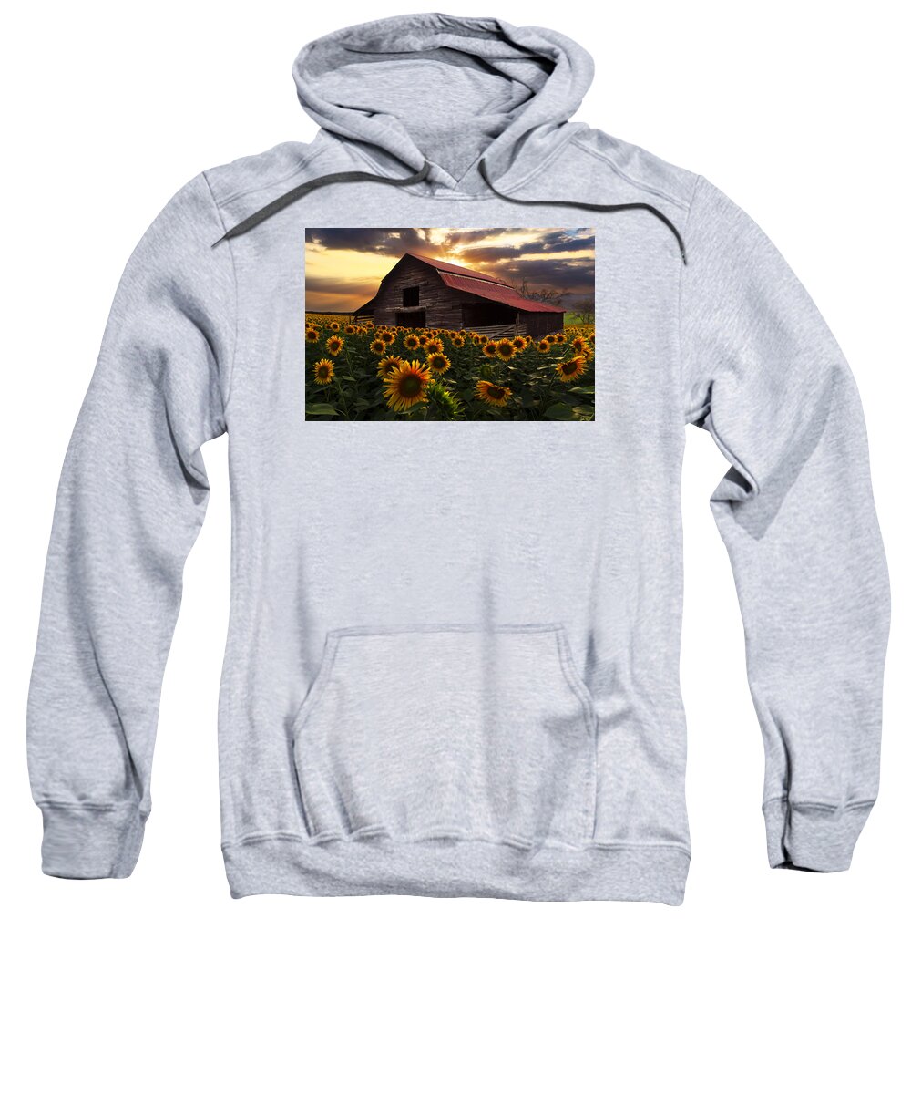 Sunflowers Sweatshirt featuring the photograph Sunflower Farm by Debra and Dave Vanderlaan