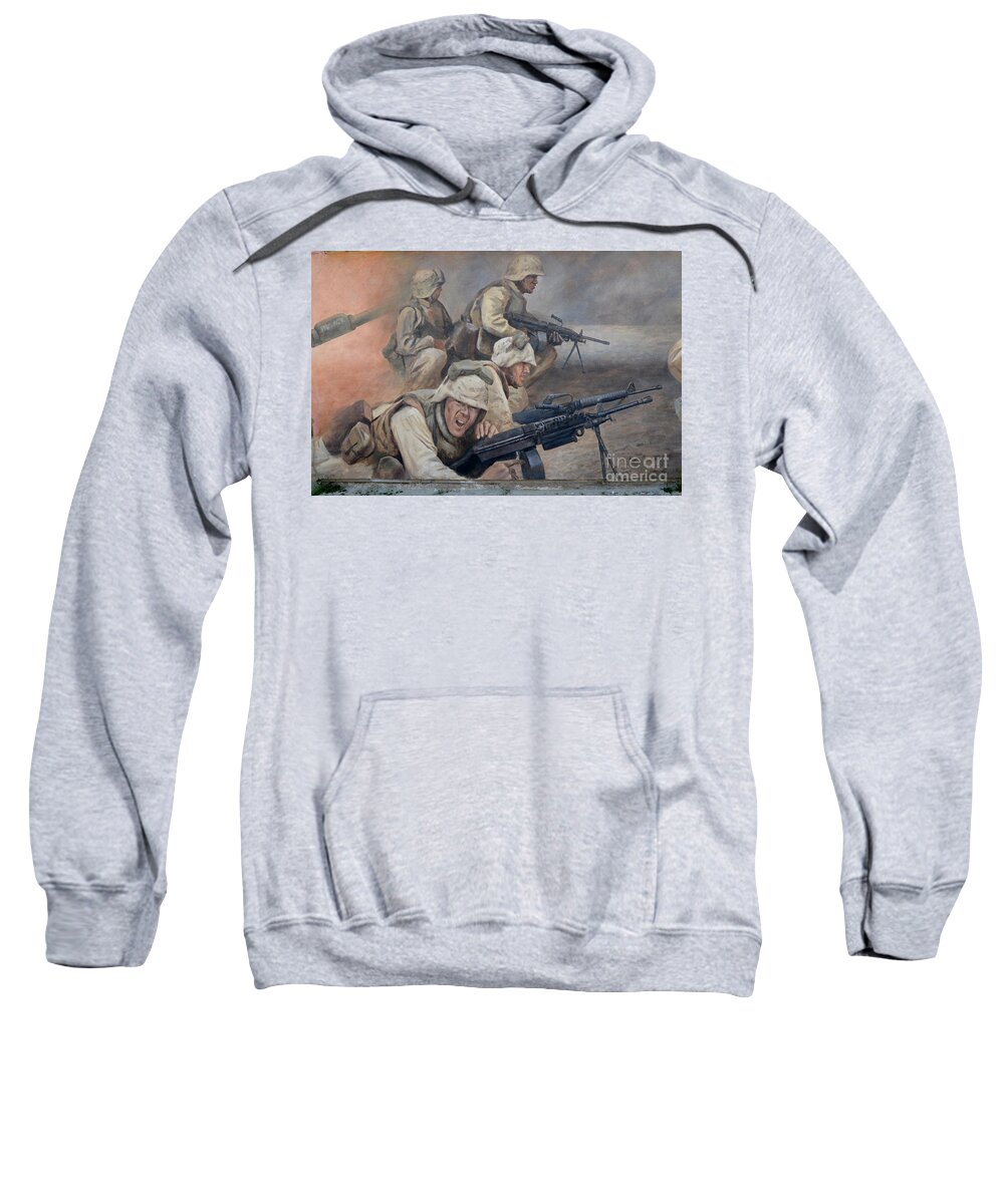 Mural Sweatshirt featuring the photograph 29 Palms Mural 1 by Bob Christopher