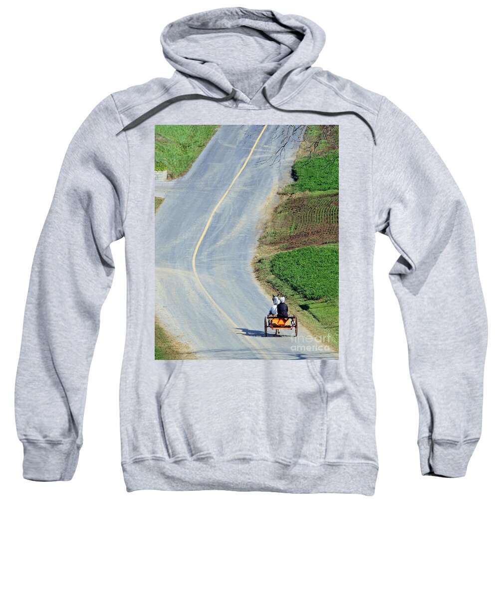 Amish Sweatshirt featuring the photograph Onward And Upward by Geoff Crego