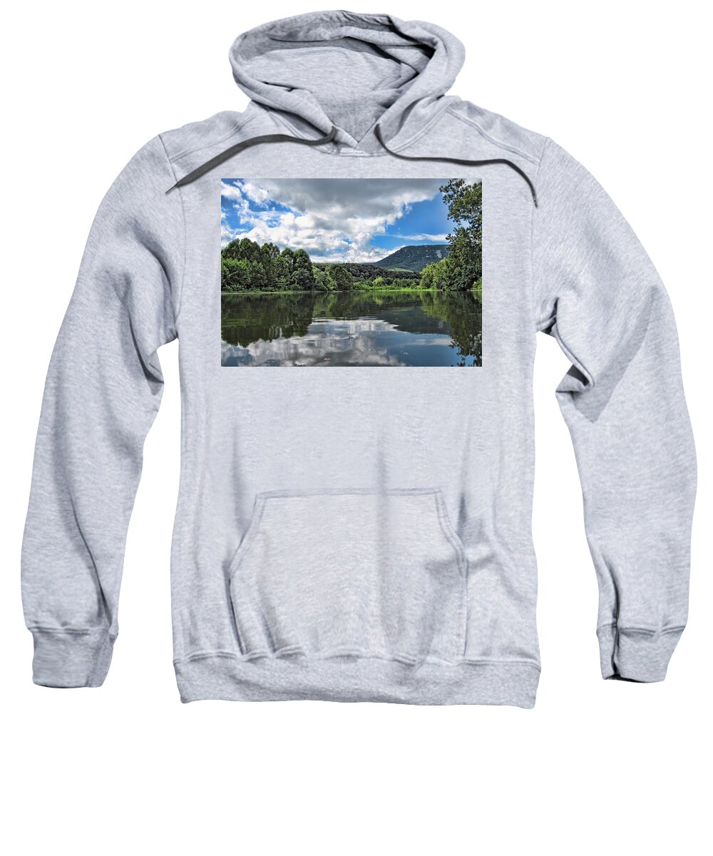 South Fork Sweatshirt featuring the photograph South Fork Shenandoah River by Lara Ellis