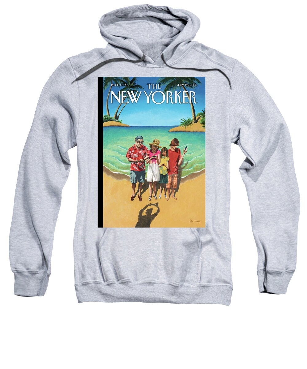 Shore Sweatshirt featuring the painting Capturing the Memories by Mark Ulriksen