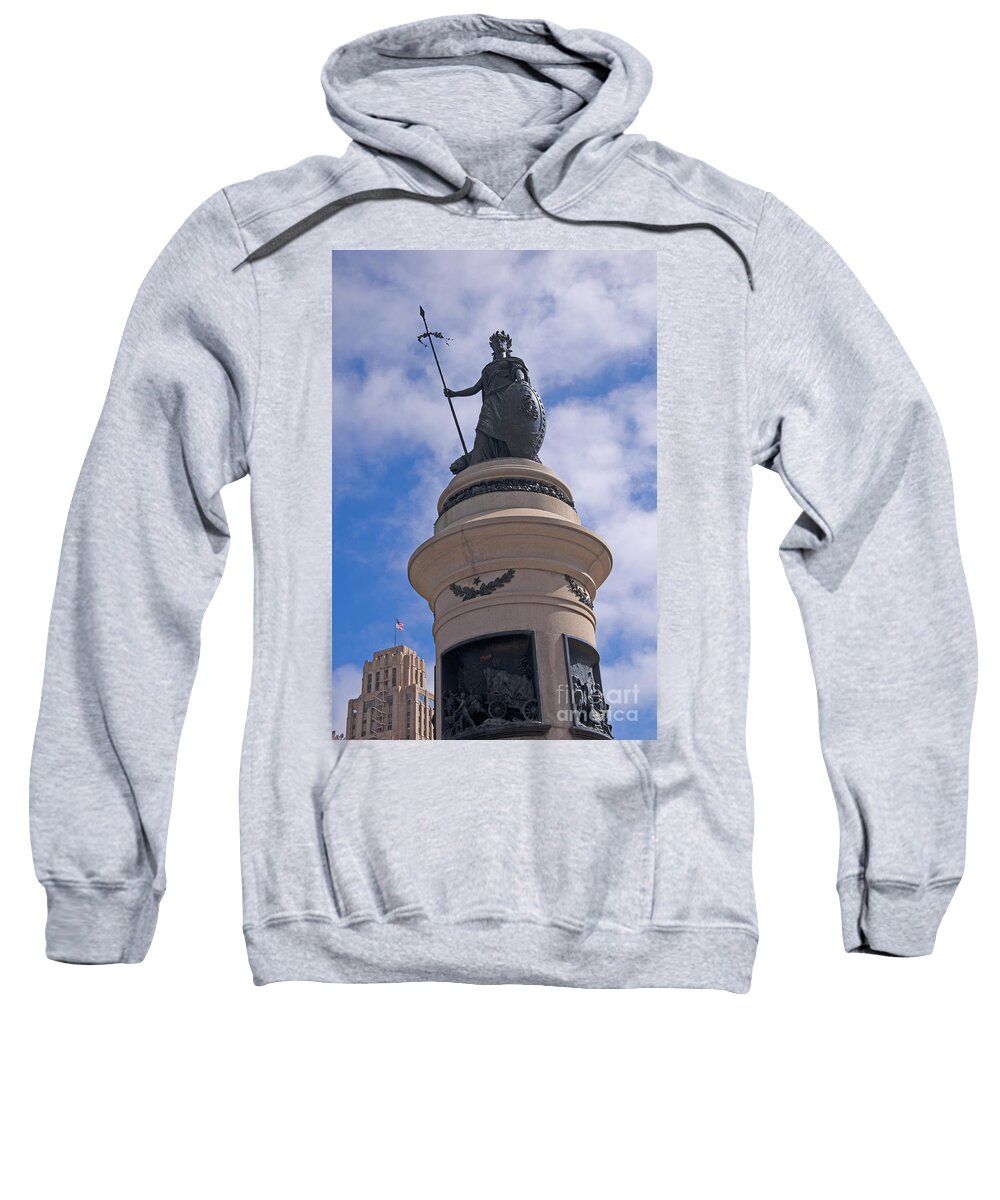 San Francisco Sweatshirt featuring the photograph 49ers Monument in San Francisco by Brenda Kean