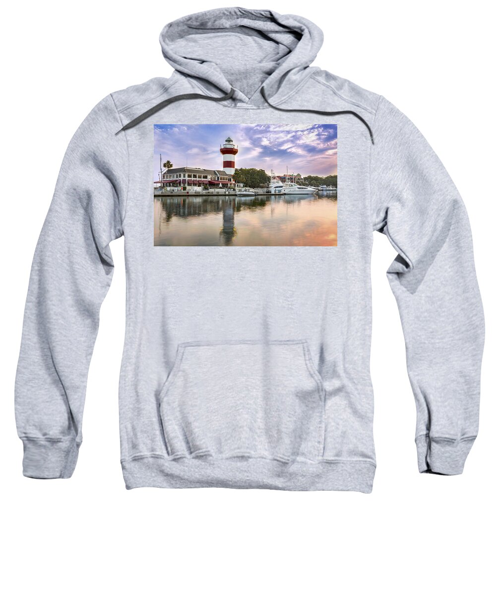 America Sweatshirt featuring the photograph Lighthouse on Hilton Head Island #5 by Peter Lakomy