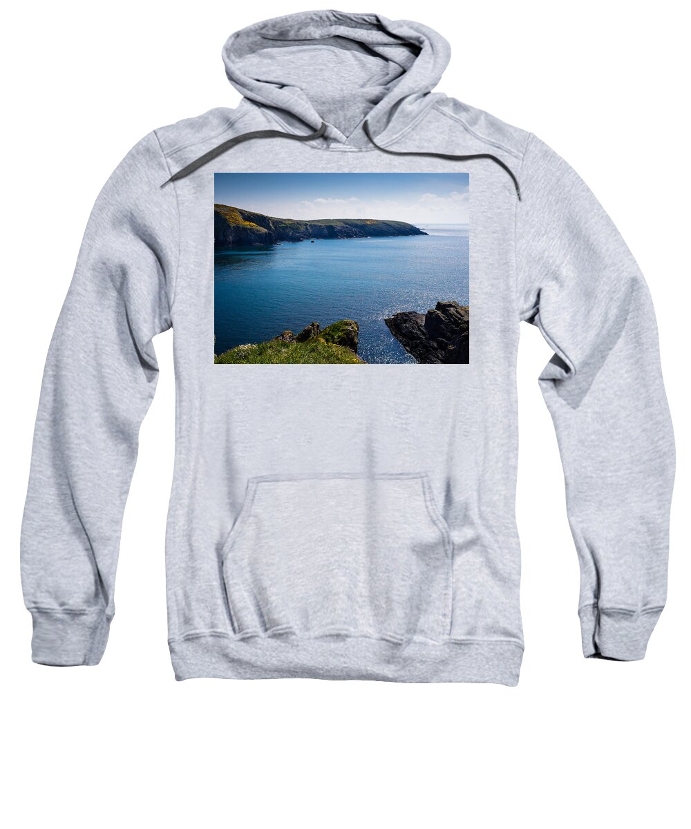 Birth Place Sweatshirt featuring the photograph St Non's Bay Pembrokeshire #7 by Mark Llewellyn