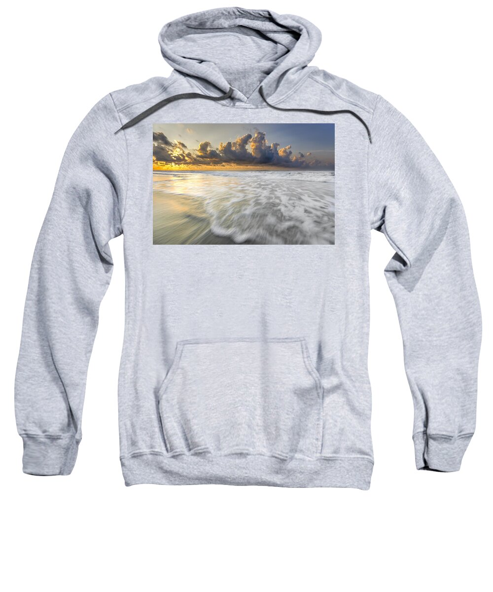 Atlantic Ocean Sweatshirt featuring the photograph Sunrise on Hilton Head Island #7 by Peter Lakomy