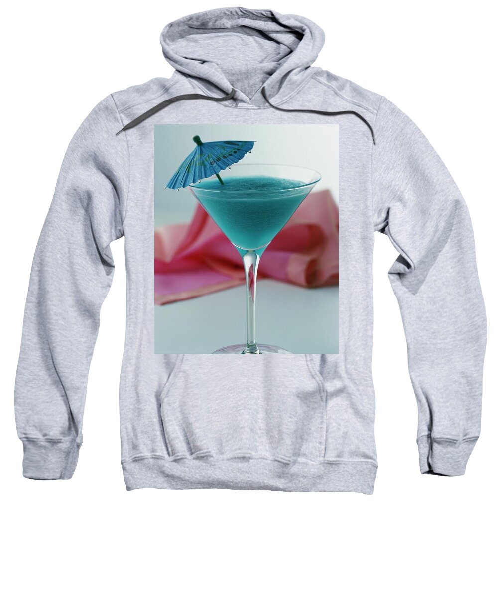 Beverage Sweatshirt featuring the photograph A Blue Hawaiian Cocktail by Romulo Yanes