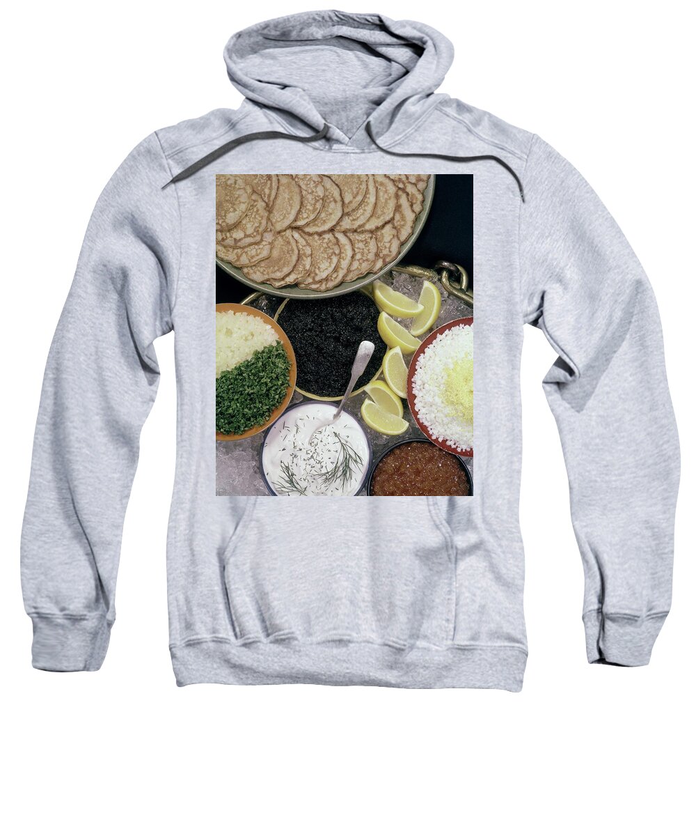 Nobody Sweatshirt featuring the photograph A Buffet With Blinis by Karlson