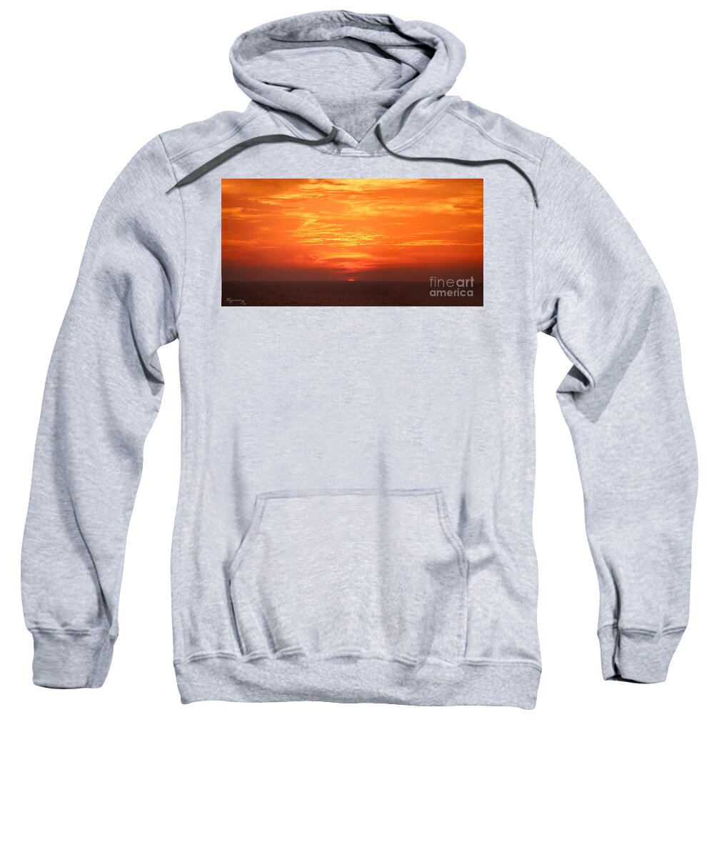 Sunset Sweatshirt featuring the photograph A Final Splash of Color by Mariarosa Rockefeller