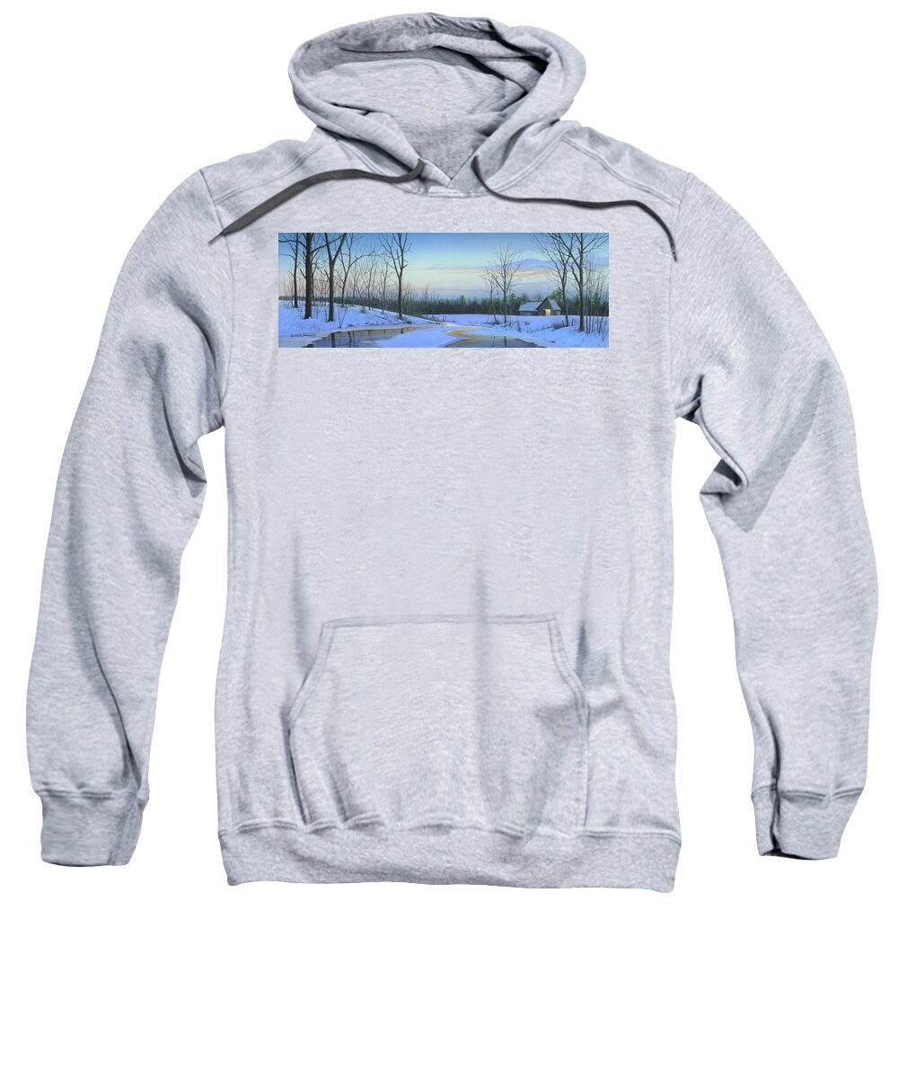 Landscape Sweatshirt featuring the painting A New Dawn by Mike Brown